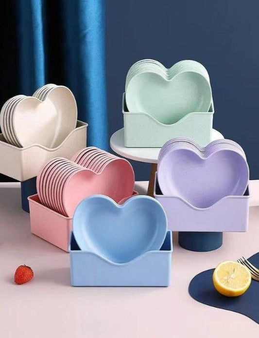 Set Piatti a forma di Cuore