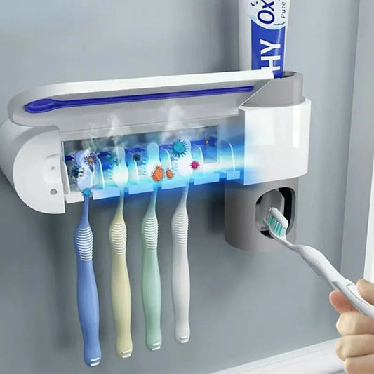 Dispositivo Porta Spazzolino e Dispenser Dentifricio